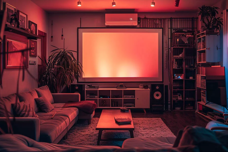 projector and surround sound